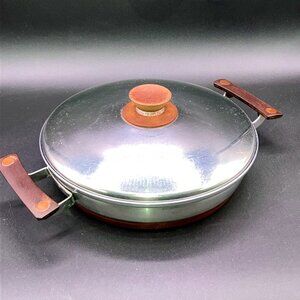 1950's Presto Twin Bakelite Handle Copper Core Skillet With Lid